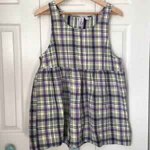 ASOS Collusion plaid babydoll mini dress
